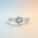 Moissanite Ring in Sterling Silver LYEE