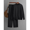 Warm Knitwear Set for Women Office Wear