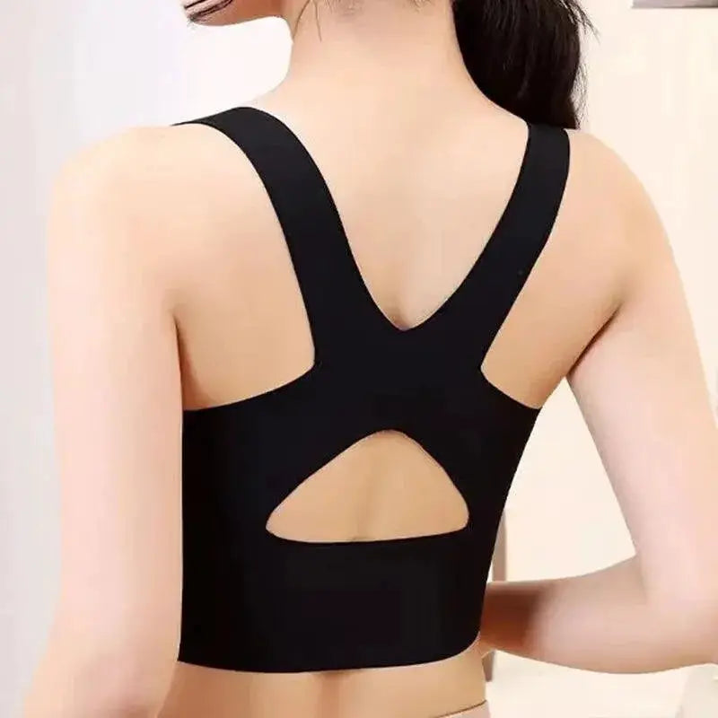 Black Sports Bra Versatile Fitness Friendly Workout Top