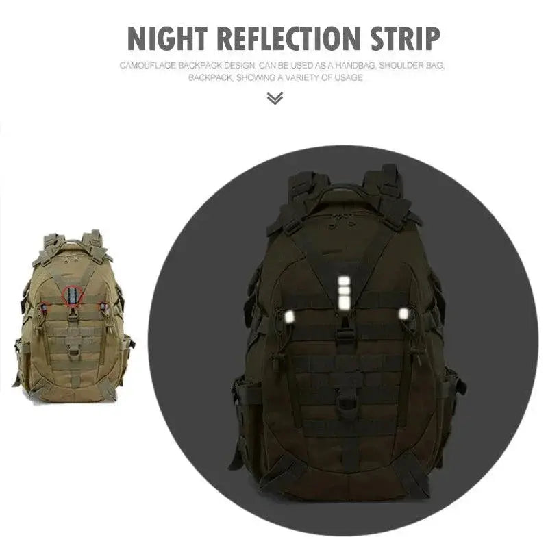 40L Tactical Camping Backpack For Men Waterproof Rucksack