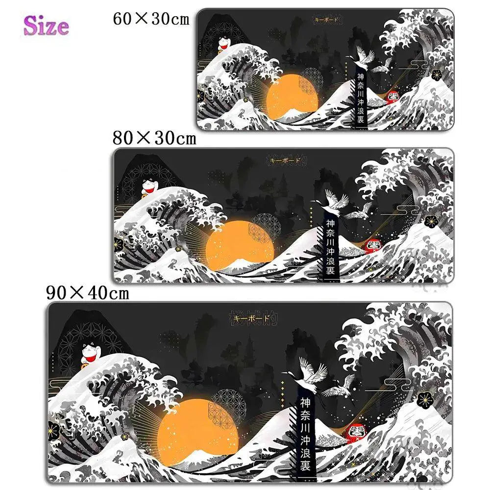 Great Wave Mousepad with Wrist Rest — product view 8