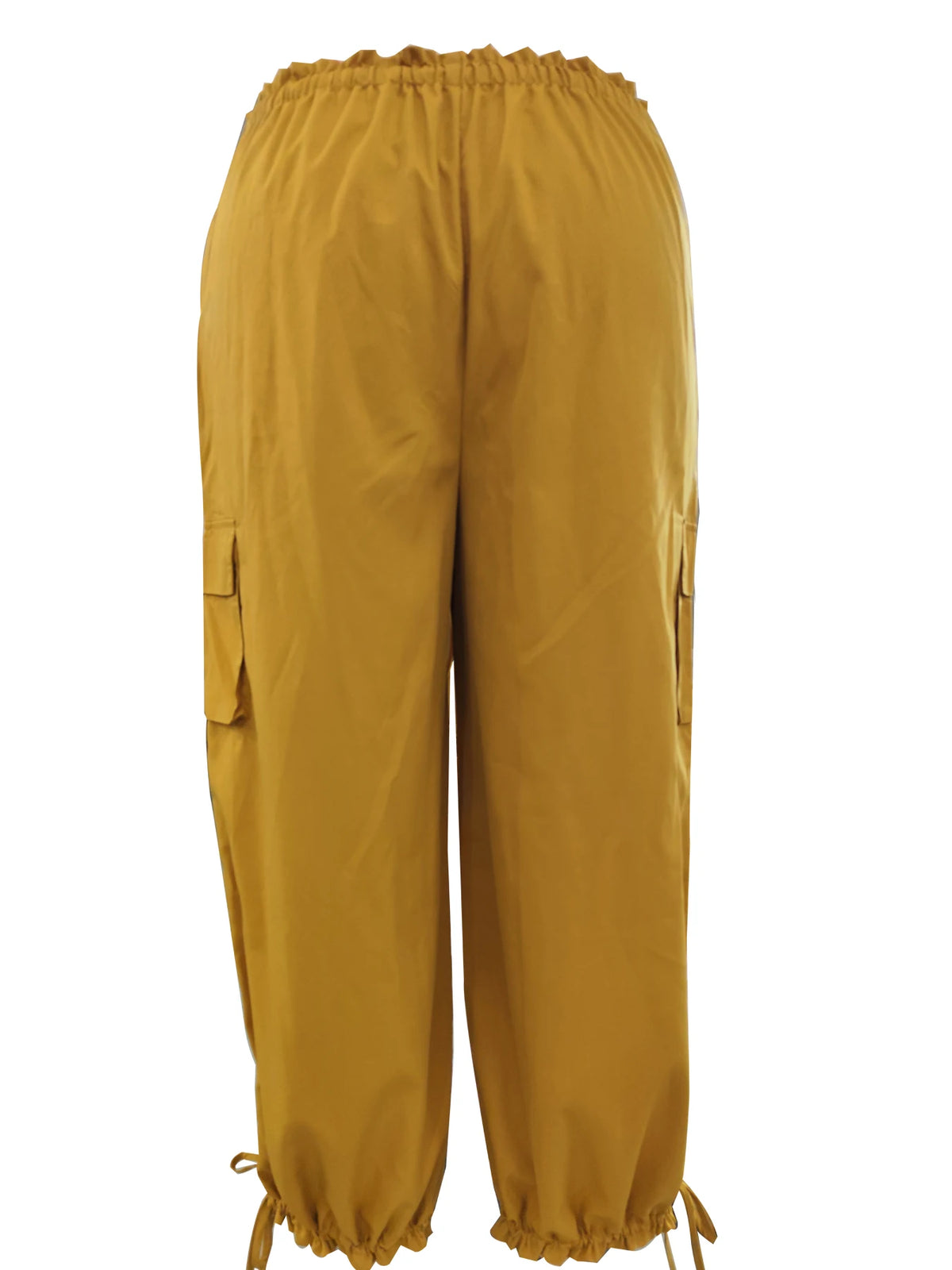 Plus Size Yellow Casual Pants