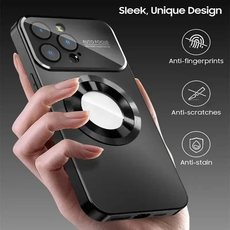 New Titanium Metallic Matte Case For iPhone 17 Air 16 15 14 13 12 11 18 Pro Max Plus For Magsafe Lens Camera Protection Cover