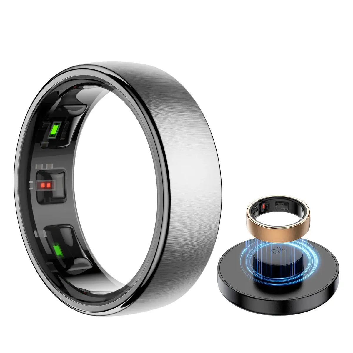 Uhoofit Smart Ring with Charging Dock Men Women Health — product view 1