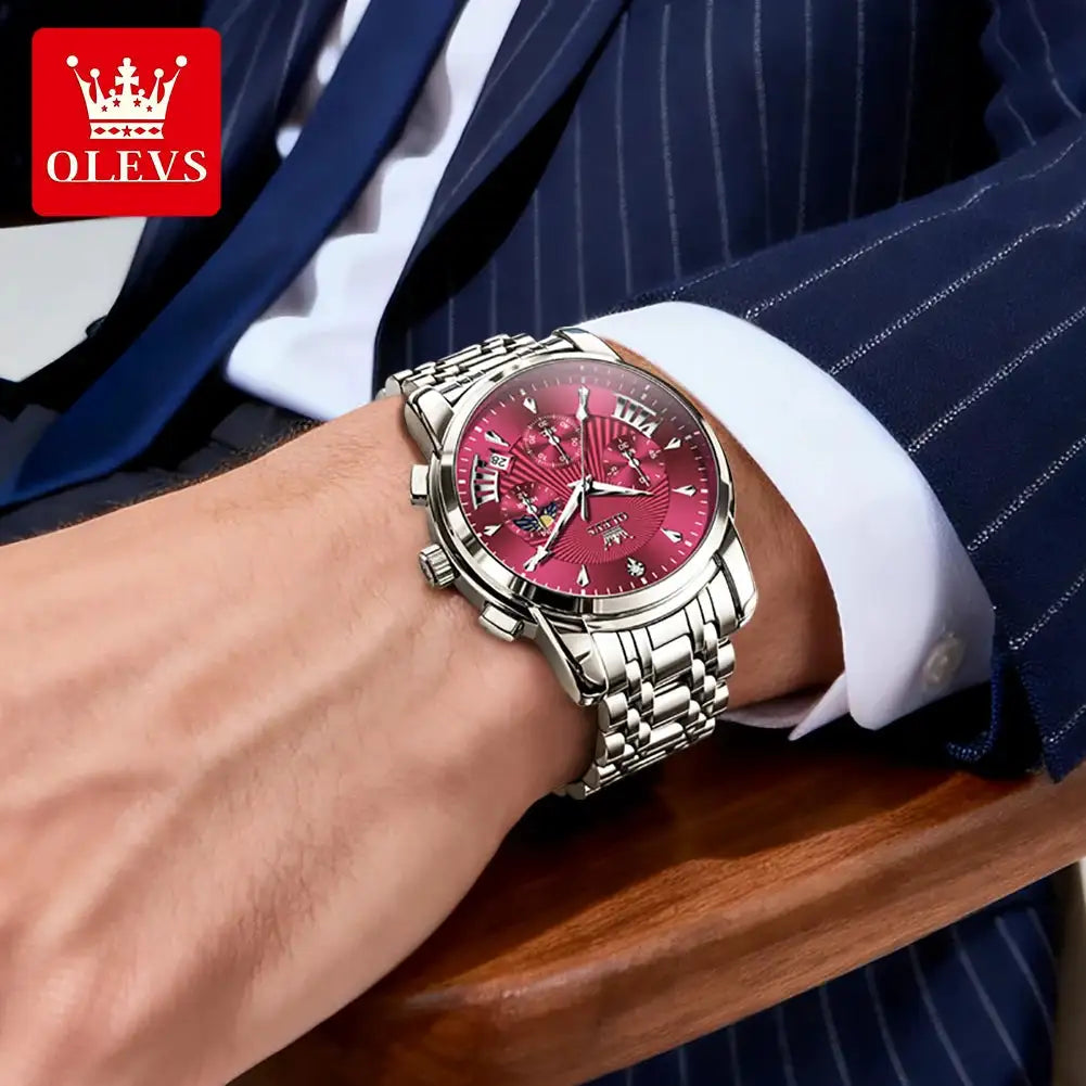 Olevs Mens Stainless Moon Phase Watch — product image 5