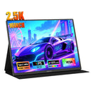 ZEUSLAP 16' 2.5K 144Hz Portable Monitor 2560*1600 16:10 100%sRGB 500Cd/m² Travel Gaming Display for Laptop Switch PS4 PS5 Xbox