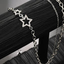 Zircon Star Pendant Necklace Elegant Fashion Jewelry