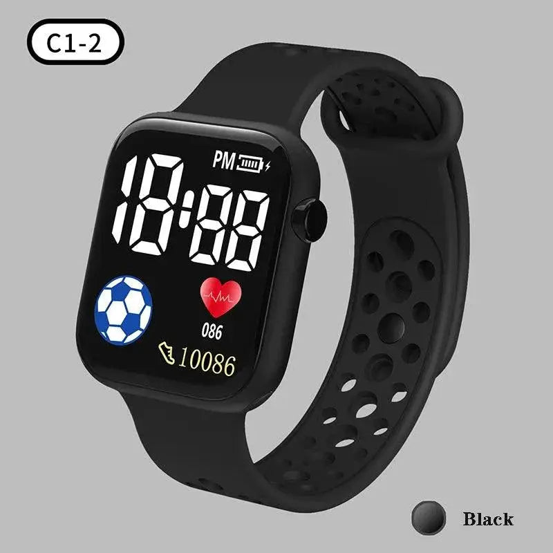Kids LED Sports Watch Waterproof Silicone Band Timepiece