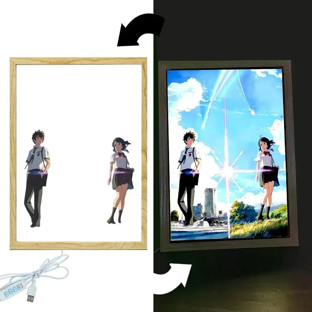 Personalized Moon Lamp Photo Frame Anime Night Light