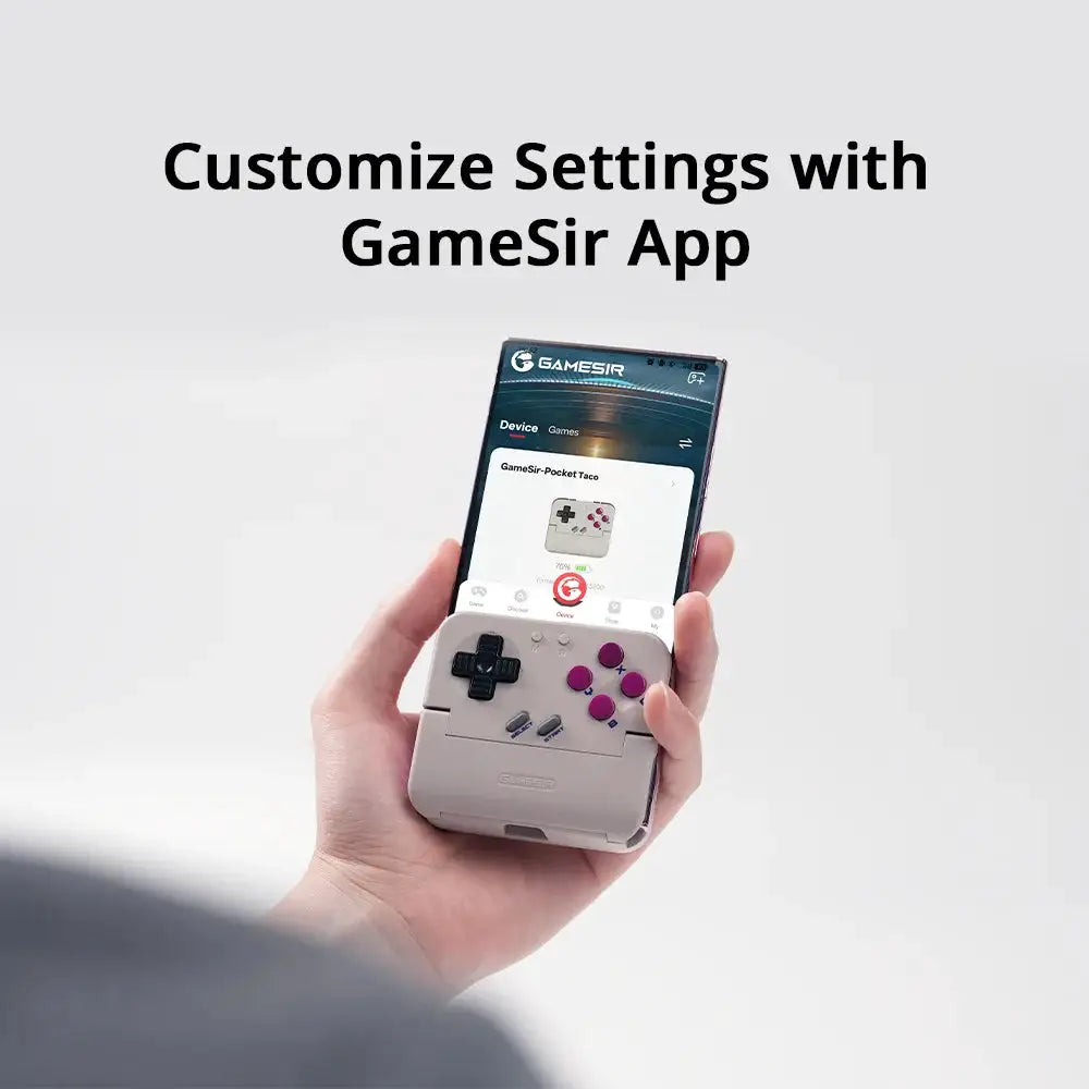 Gamesir Pocket Taco Mobile Controller Gamepad for Android, Portable Clamp-Style Gamepad for Classic Arcade Games Vertical Handheld Gamepad