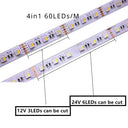 Vibrant Mood Lighting RGBW RGBWW LED Strip 12V 24V 60-120 LEDs Per Meter SMD5050