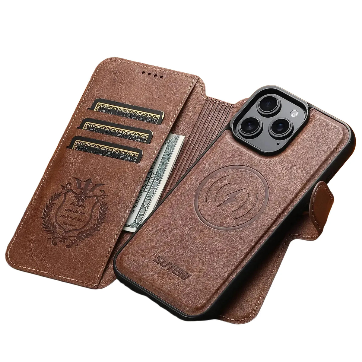 Suteni Faux Leather Card Holder - Wireless Charge — product view 1