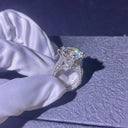 Men Women Gold Moissanite Wedding Ring