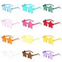 Frameless Star-Shaped Sunglasses for Cosplay and Fashion