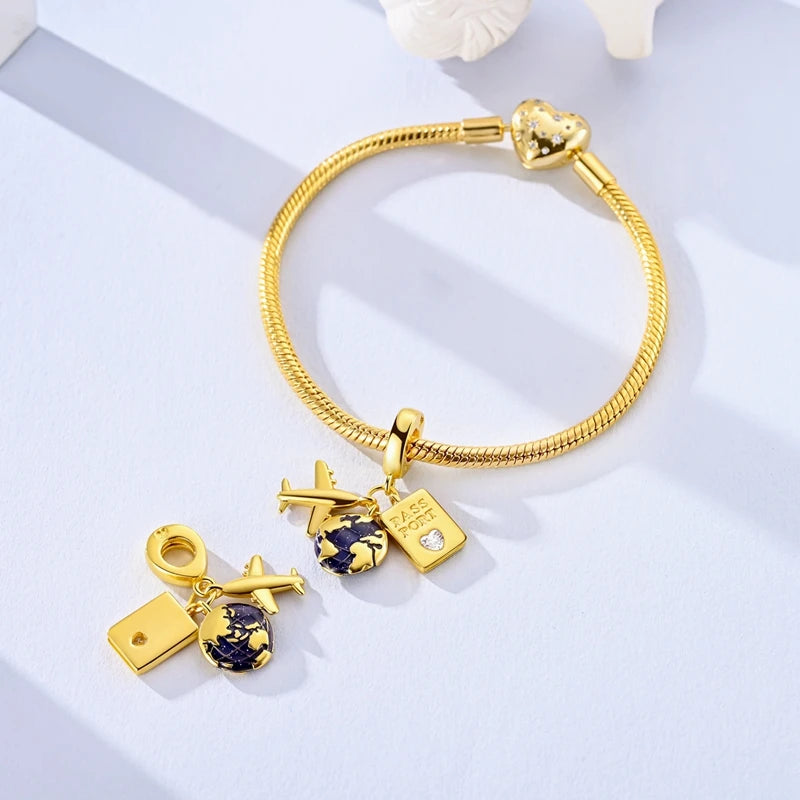Mula Charm Sterling Silver Golden