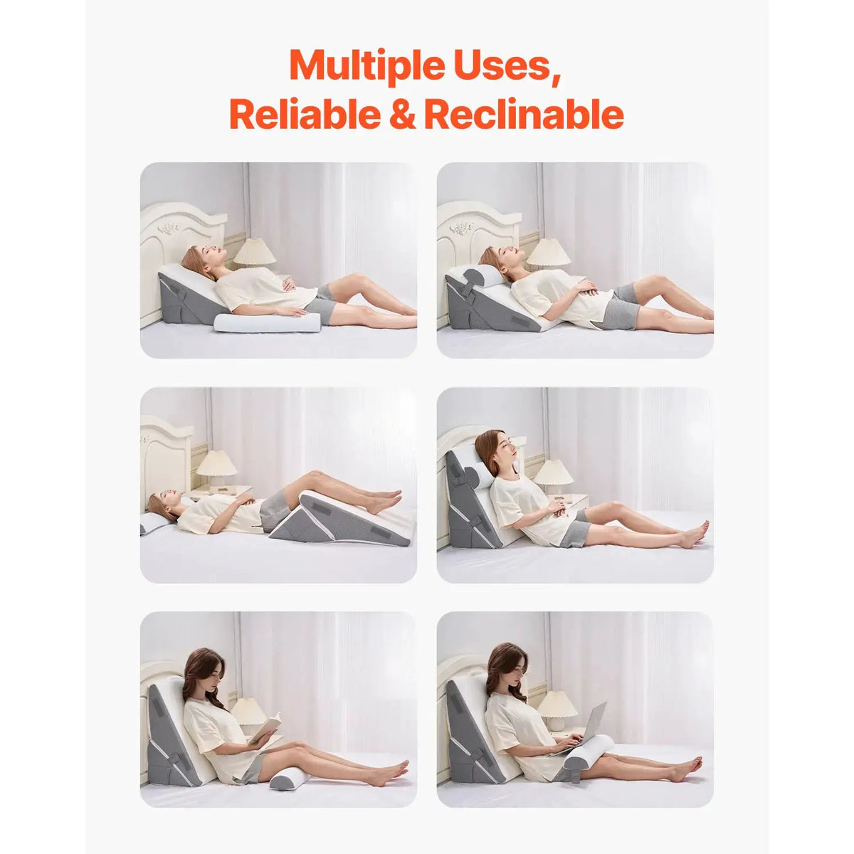 Adjustable Bed Wedge Pillow Set — product view 4