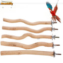 Parrot Wood Fork Perch Swing Bird Chewing Toy Supplies