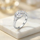Moissanite Ring In Sterling Classic