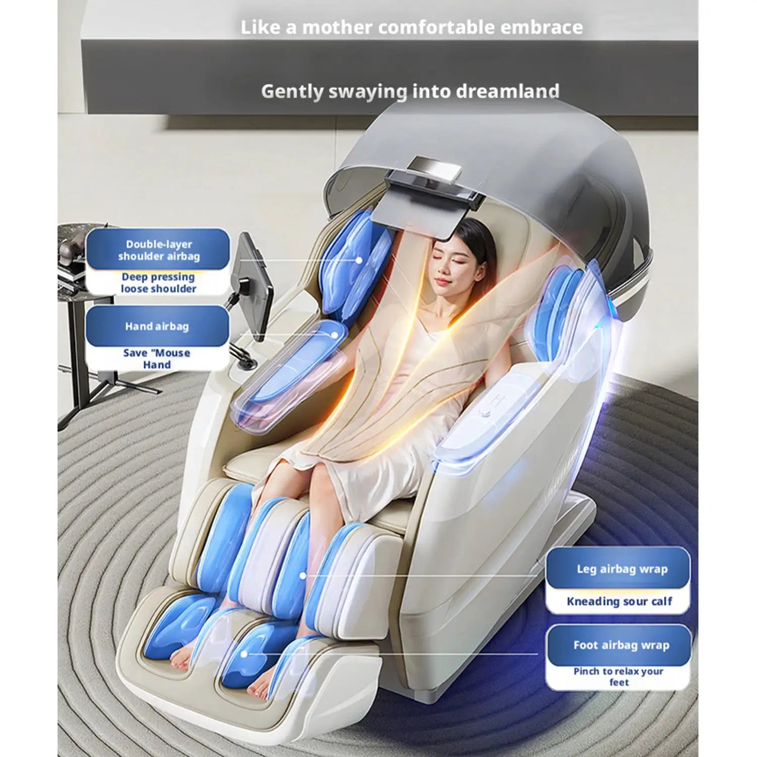 RaviFlax 2026 8D Sonic Massage Chair SL-Track Zero Gravity full body Thai Stretch Leg Foot SPA Massage Sofa chair3 Year Warranty