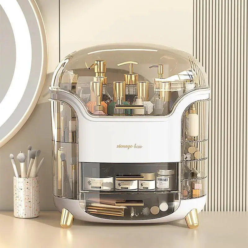 Clear Makeup and Jewelry Organizer Box for Bathroom Storage
