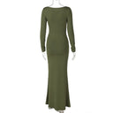 Event-Ready Draped Maxi Dress for Women