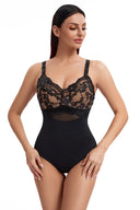 Seamless Lace Thong Bodysuit for Tummy Control Shaping