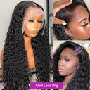 Brazilian 13x4 Transparent Curly Lace Front Human Hair Wig