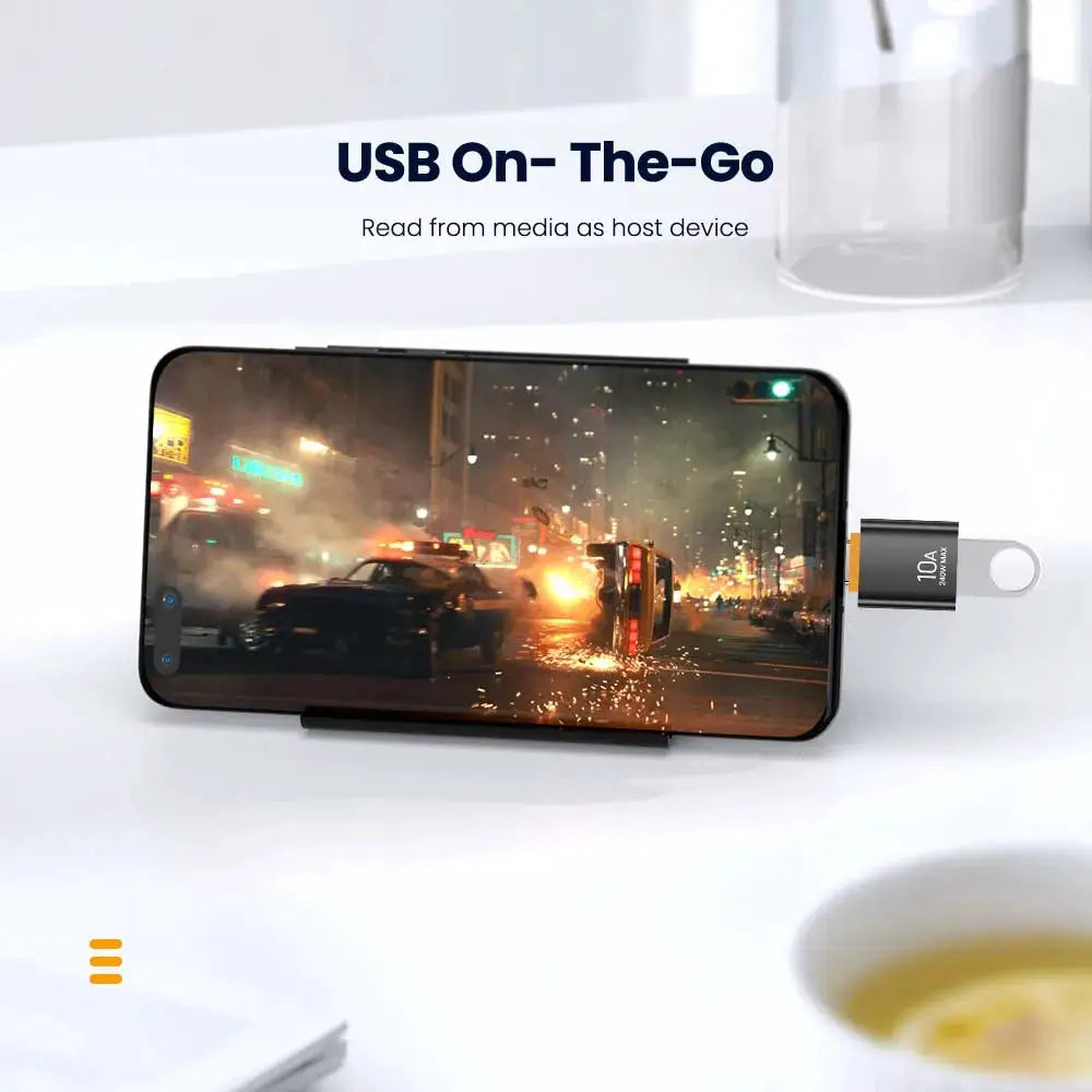 10A USB 3.0 To Type C Adapter OTG Type C Male To USB Female Converter For Laptop Xiaomi Samsung USBC Fast Charging Adaptador