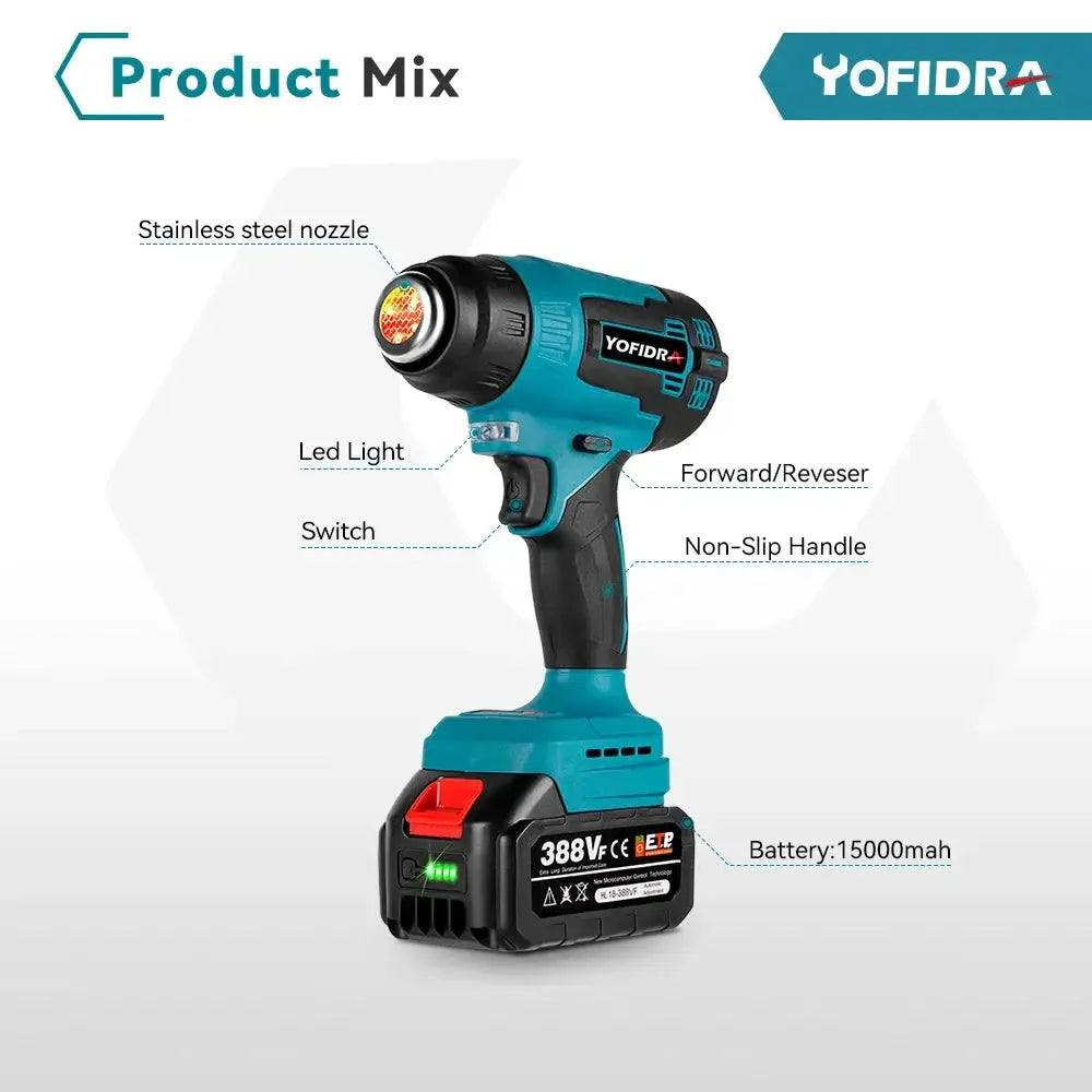 Cordless Heat Gun for DIY Paint Removal — product view 10