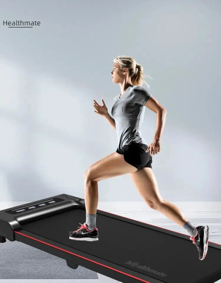 Electric Treadmill Exercise Equipment LED Display LCD Screen Cardio/Body Building Functions Max 120kg Table Walking Pad Machine