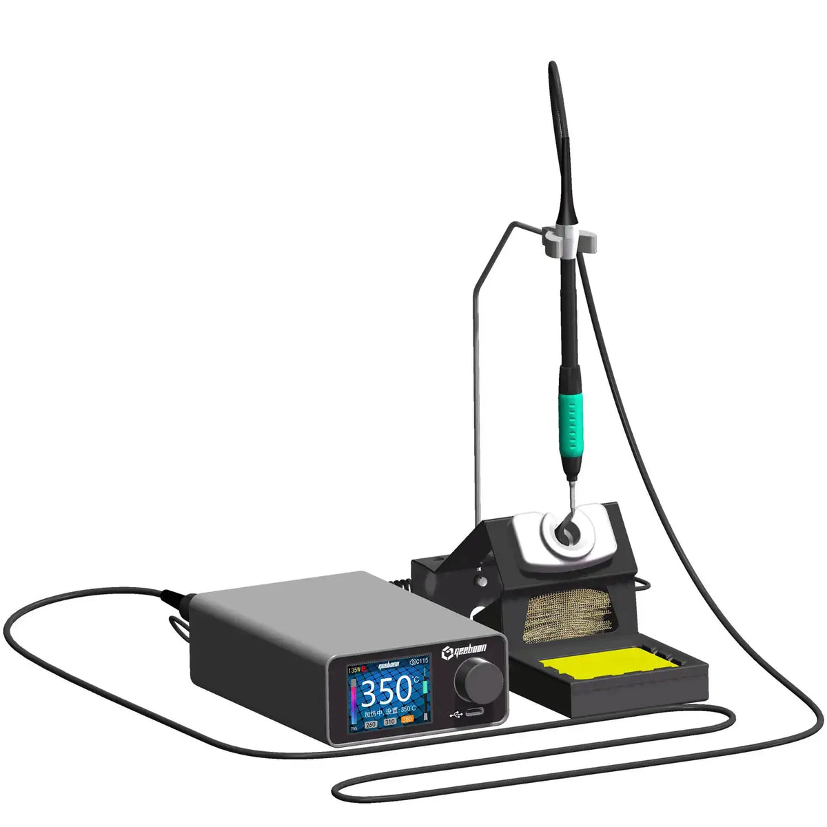 GEEBOON TC22 Soldering Station Compatible Original Iron Tip 210/245/115 Handle Control Temperature Welding Rework Station