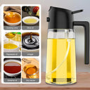 1-2PCS 2in1 Olive Oil Dispenser Bottle 500ml Cooking Tool