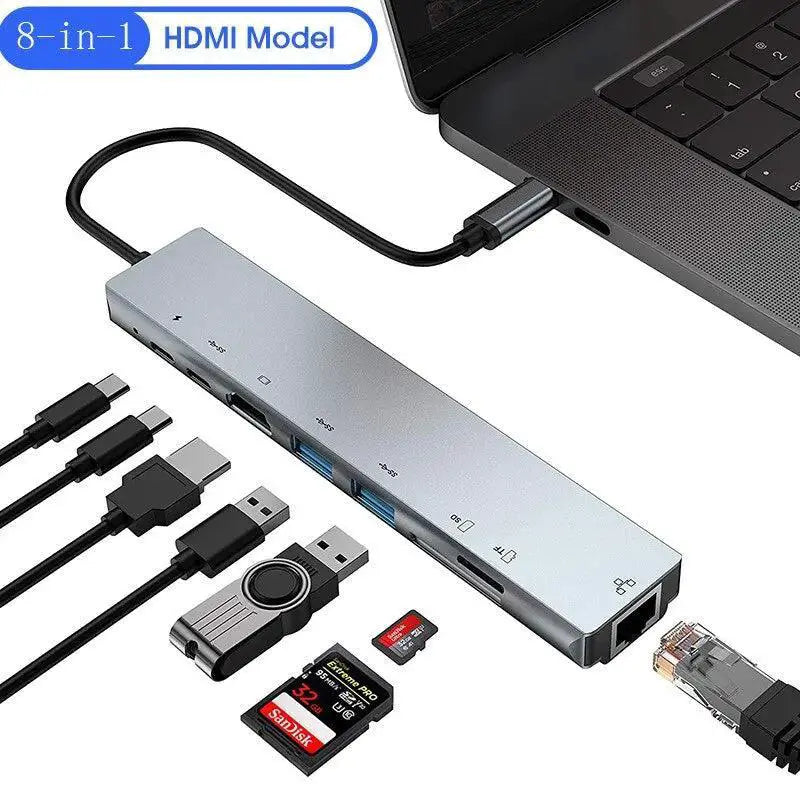 USB C Hub Docking Station Splitter For Seamless Connectivity