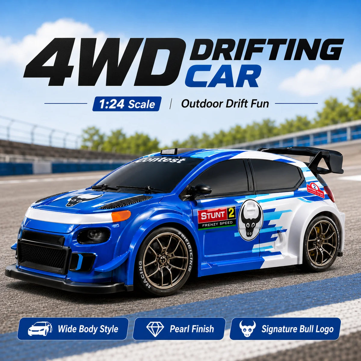 ZNLYRION : Scale RC Drift Car With Replaceable Racing Drift — product view 1