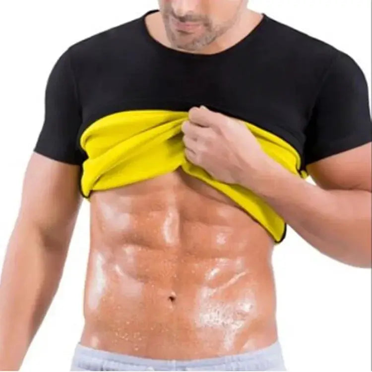 Men Sauna Sweat Suit T Shirt Body Shaper Reducing Girdles