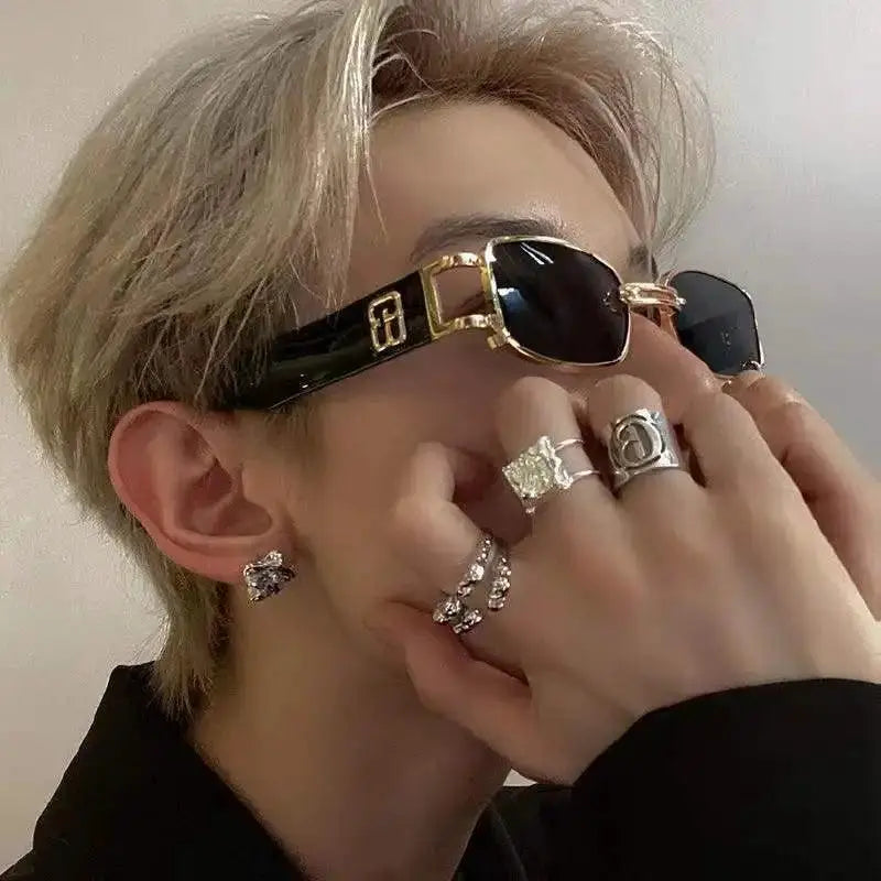 Trendy Retro Rectangle Sunglasses For Men And Women Fashion