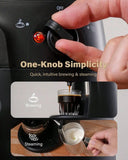 Espresso Machine With Milk Frother, Cup Compact Coffee Maker