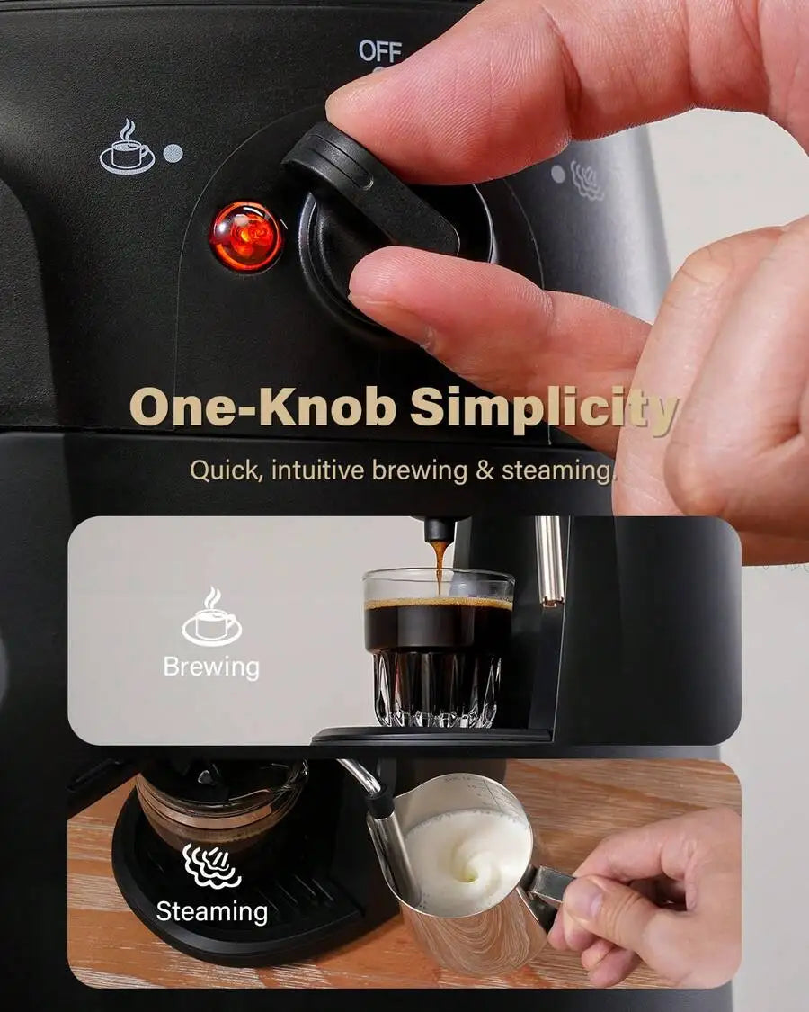 Espresso Machine With Milk Frother, Cup Compact Coffee Maker — product view 5