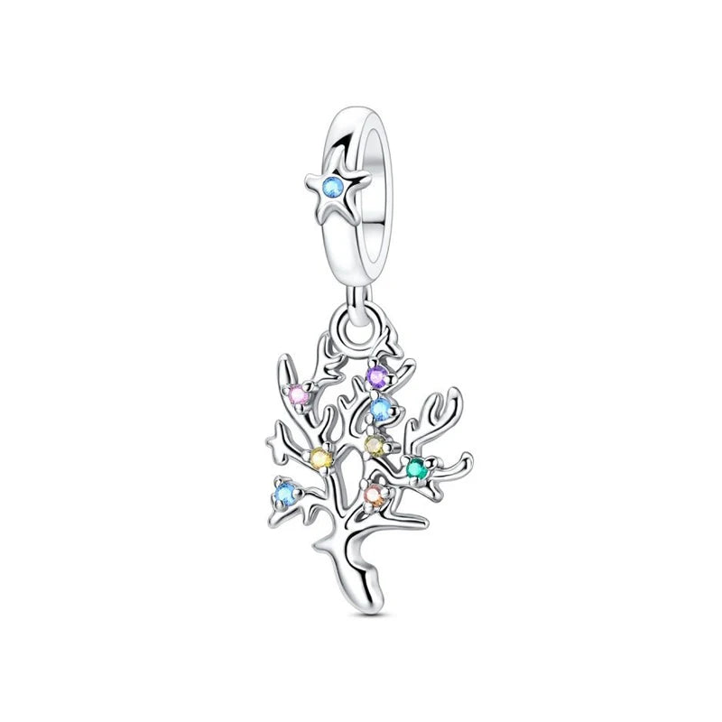 Sterling Silver Charm Summer Beach