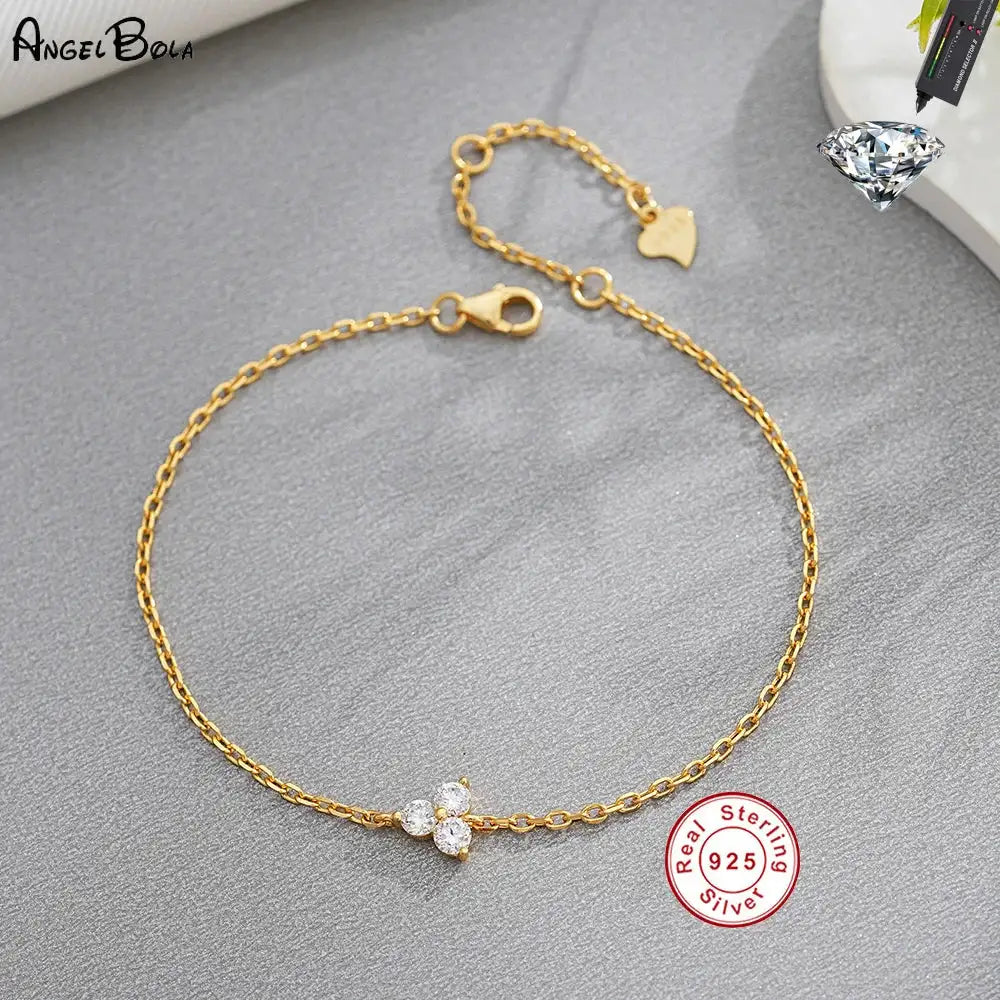 Flower Moissanite Jewelry in Sterling Silver Fashion — product view 1