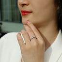 Timeless Minimalist Moissanite Ring On Gold Plated Silver