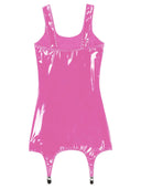 Bold Wetlook Tank Dress for Clubgoers