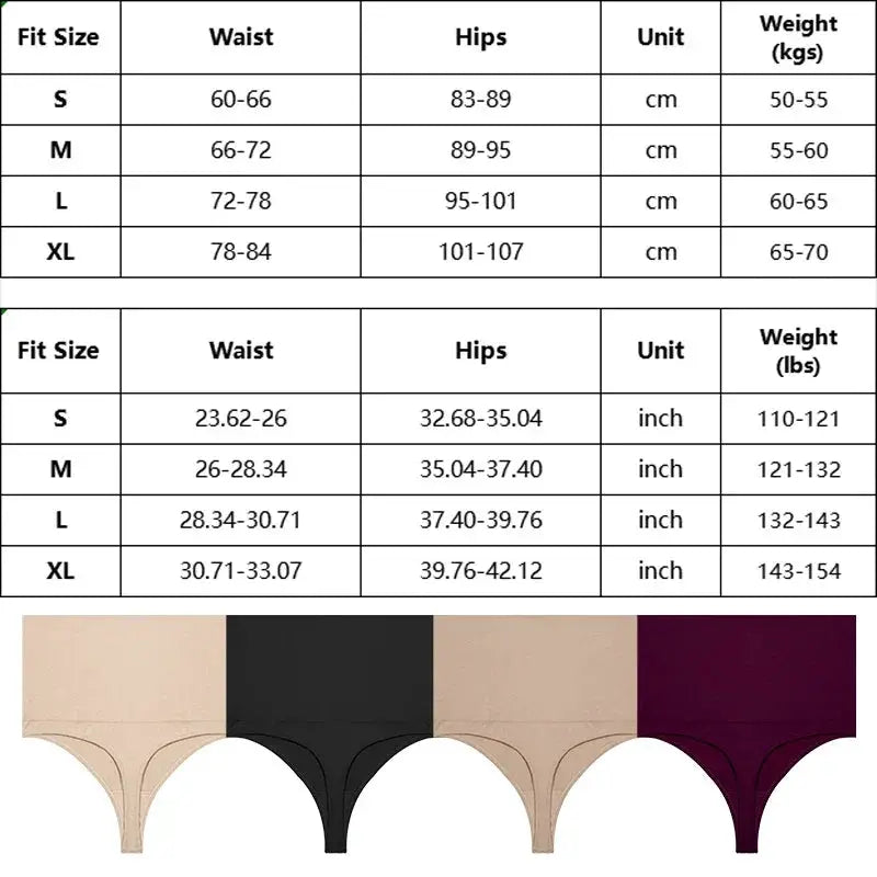Finetoo High Waist Slimming Panty Seamless Sexy Thong