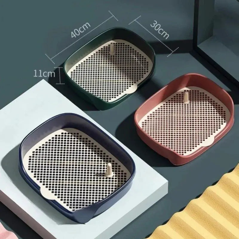Portable Pet Toilet Training Plastic With Pillar Mat Tray