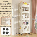 Trolley Bookshelf Portable Creative Kitchen Storage Rack Mobile