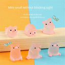 Luminous Mini Resin Pig Car Dashboard Toy Chick Decor Gift