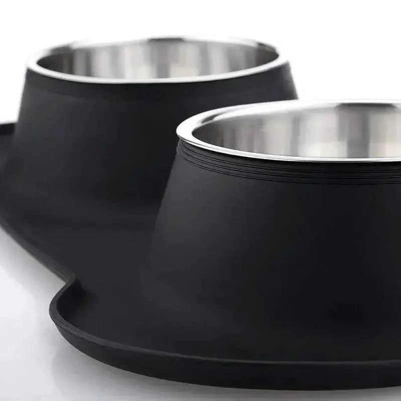 Antislip Double Dog Bowl Set For Food And Water Feeding