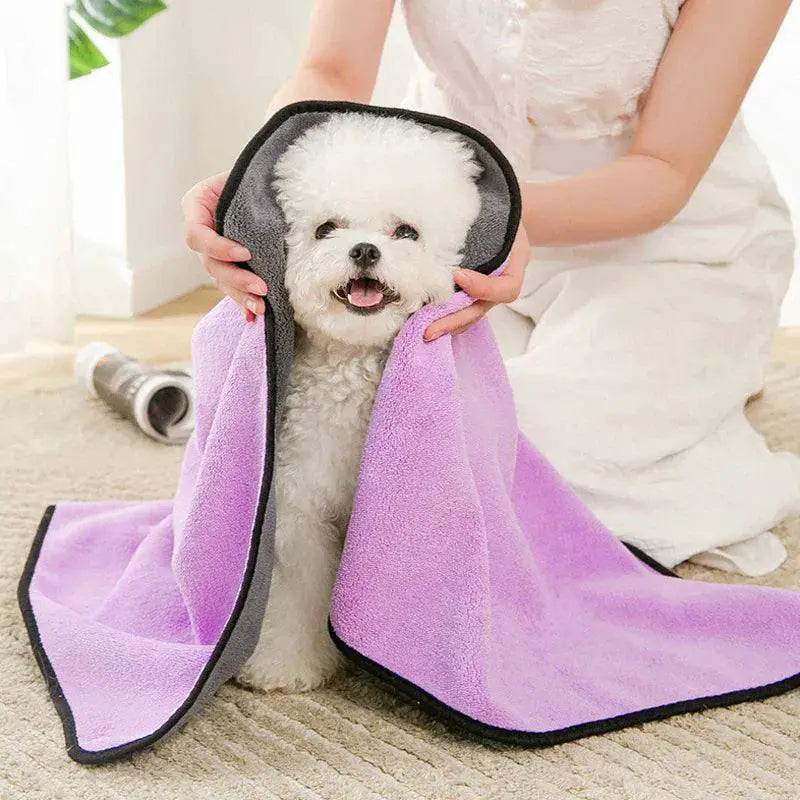 Pet Towel Bathrobe Soft Fiber Absorbent Quick Dry Washcloth
