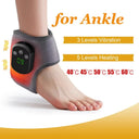Portable Air Compression  Ankle Foot Massager 4 Intensity Airbag Levels Foot Massage Device Heated Ankle Wrap