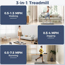 Removable Desk Treadmill for Home Workouts 2.5HP 12 Programs